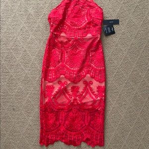 Lulus red lace dress. Women’s size small. Size 4.  New with tags